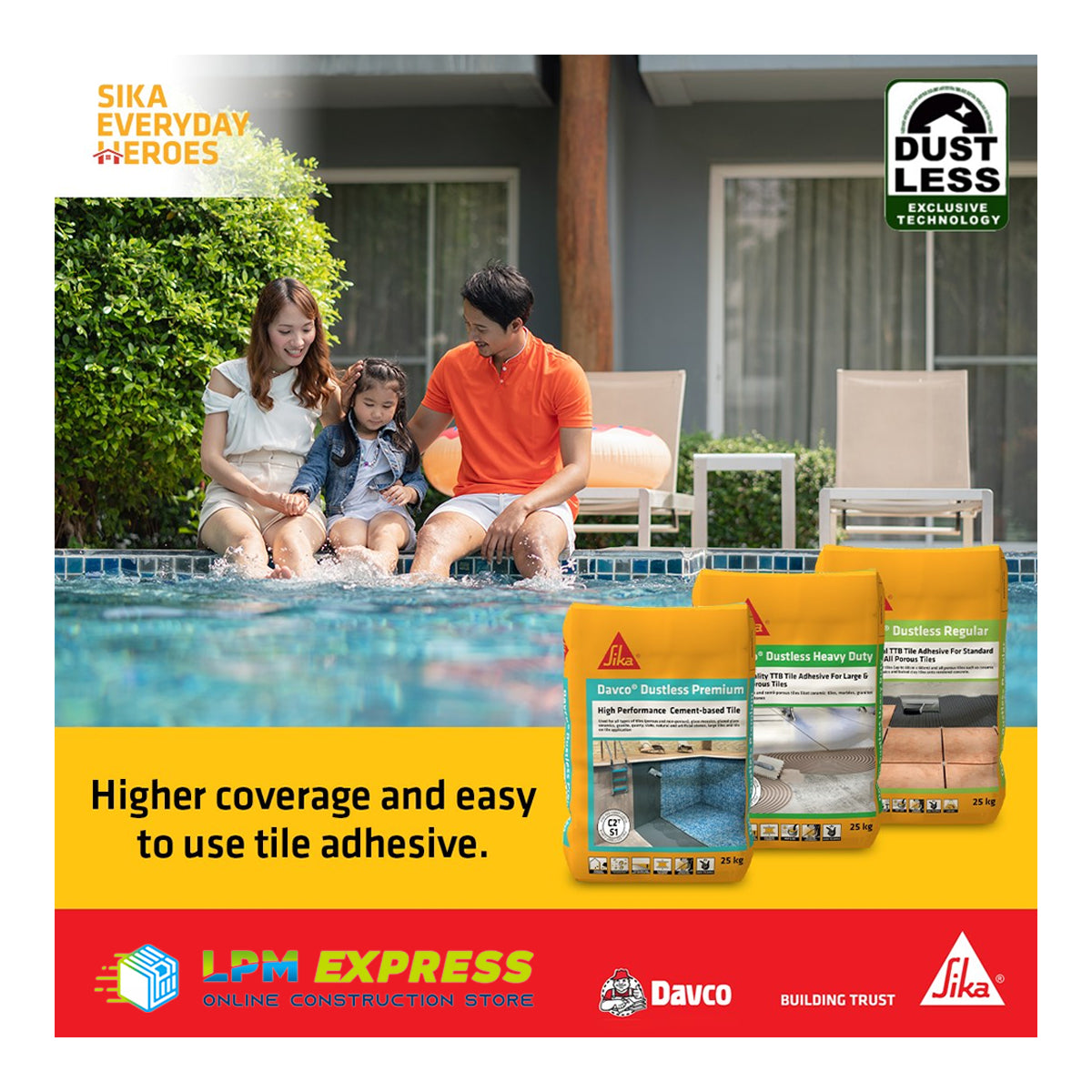 Davco Dustless Heavy Duty Tile Adhesive 西卡