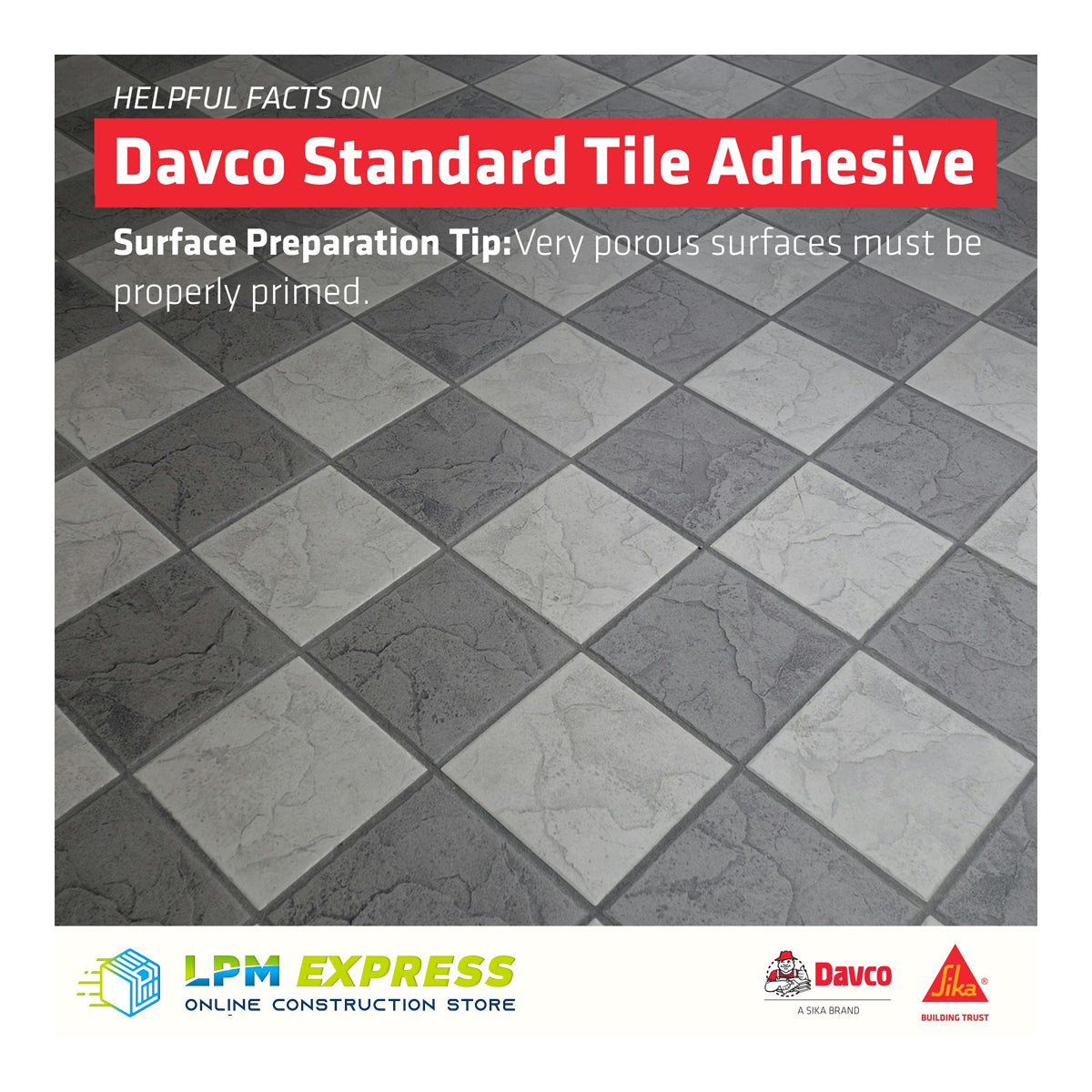 Davco Standard Tile Adhesive 西卡