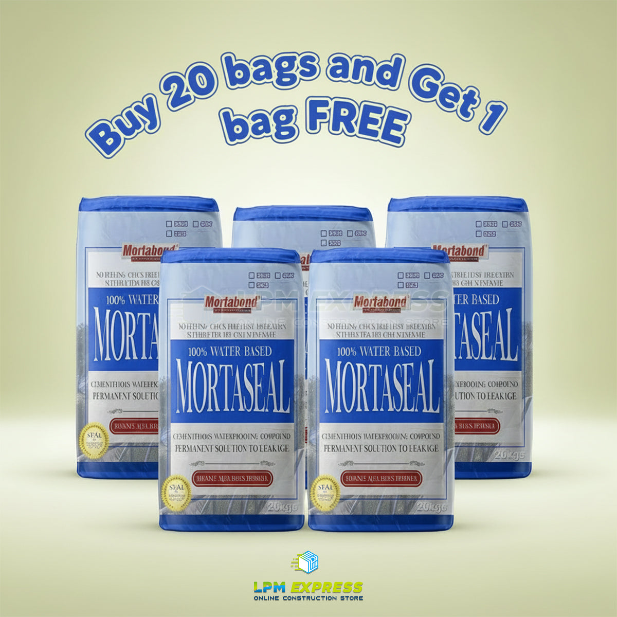 Bundle: 20 bags Mortaseal Slurry + 1 bag FREE