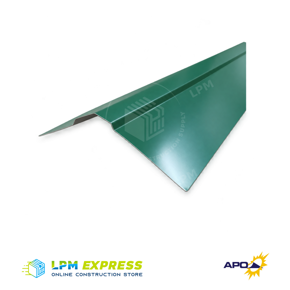 APO Galfan Roofing Ridge Roll — green ridge cap