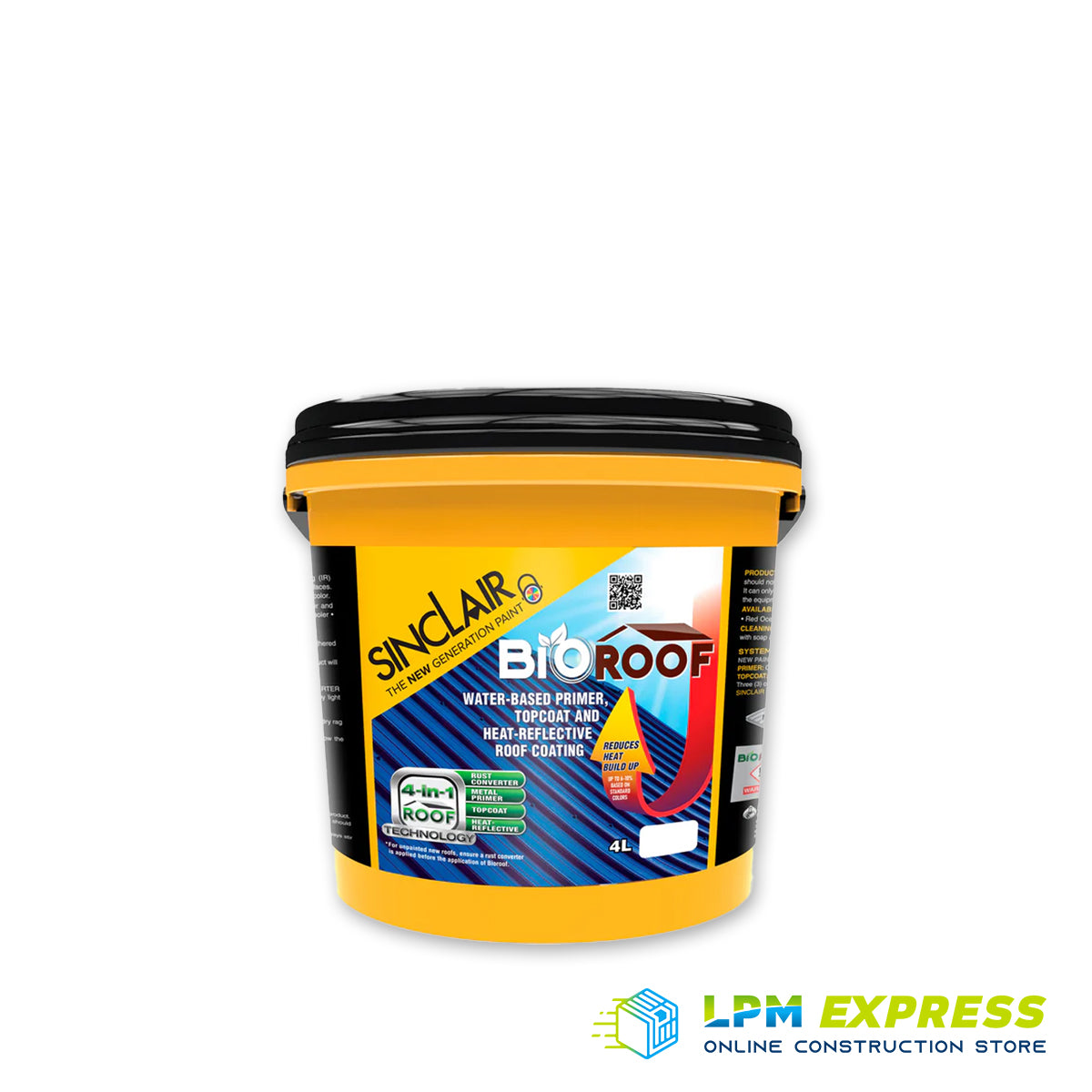 Sinclair BioRoof IR-Reflective Water-Based Roof Coating