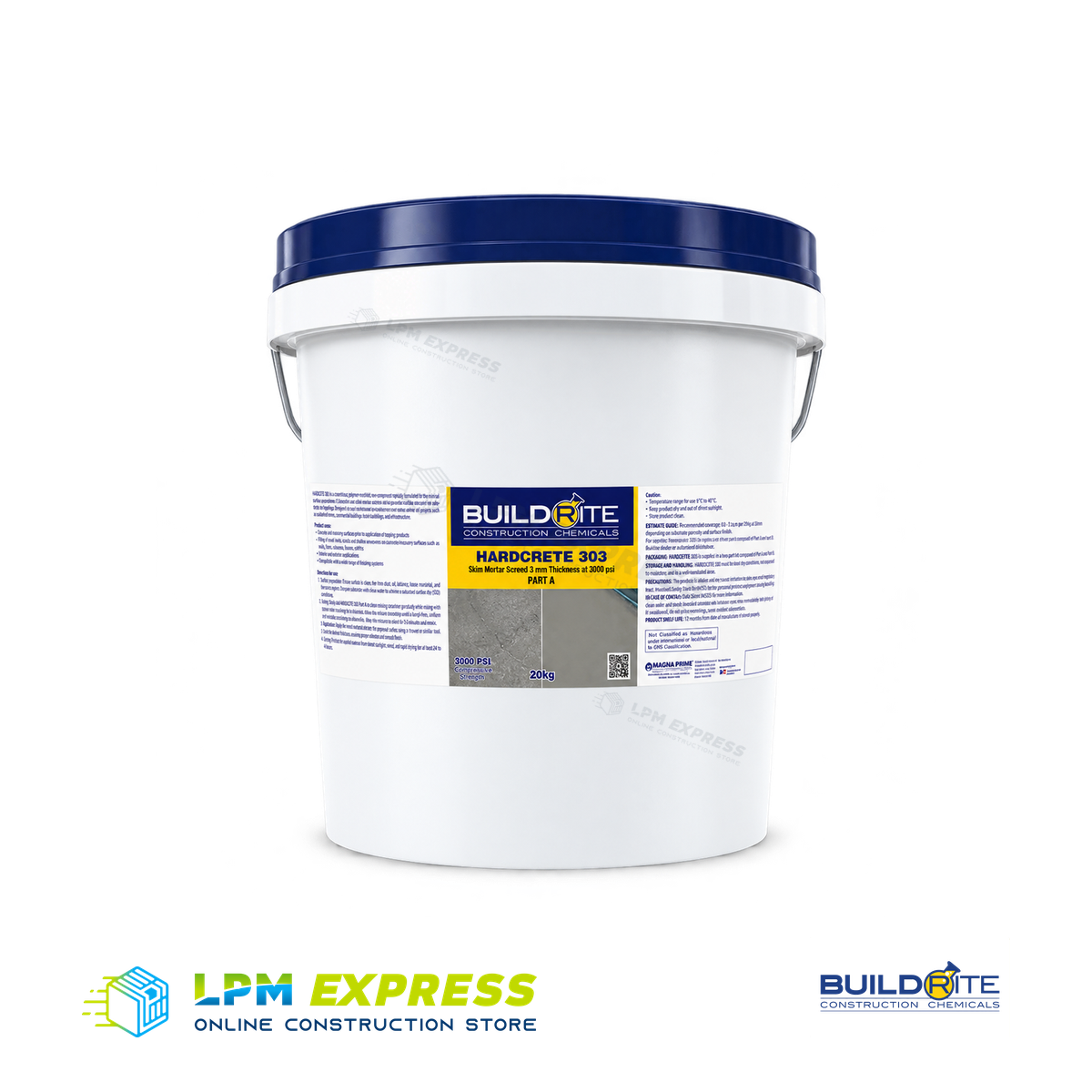Buildrite Hardcrete 303 floor skim mortar pail