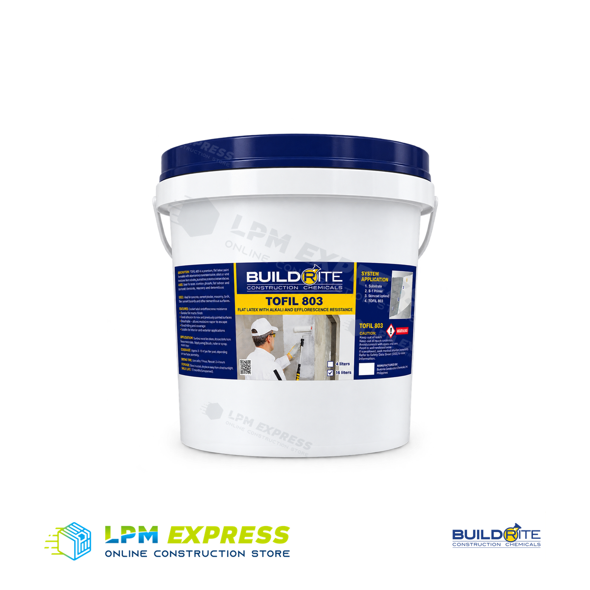 Buildrite Tofil 803 primer and sealer gallon container 16L pail