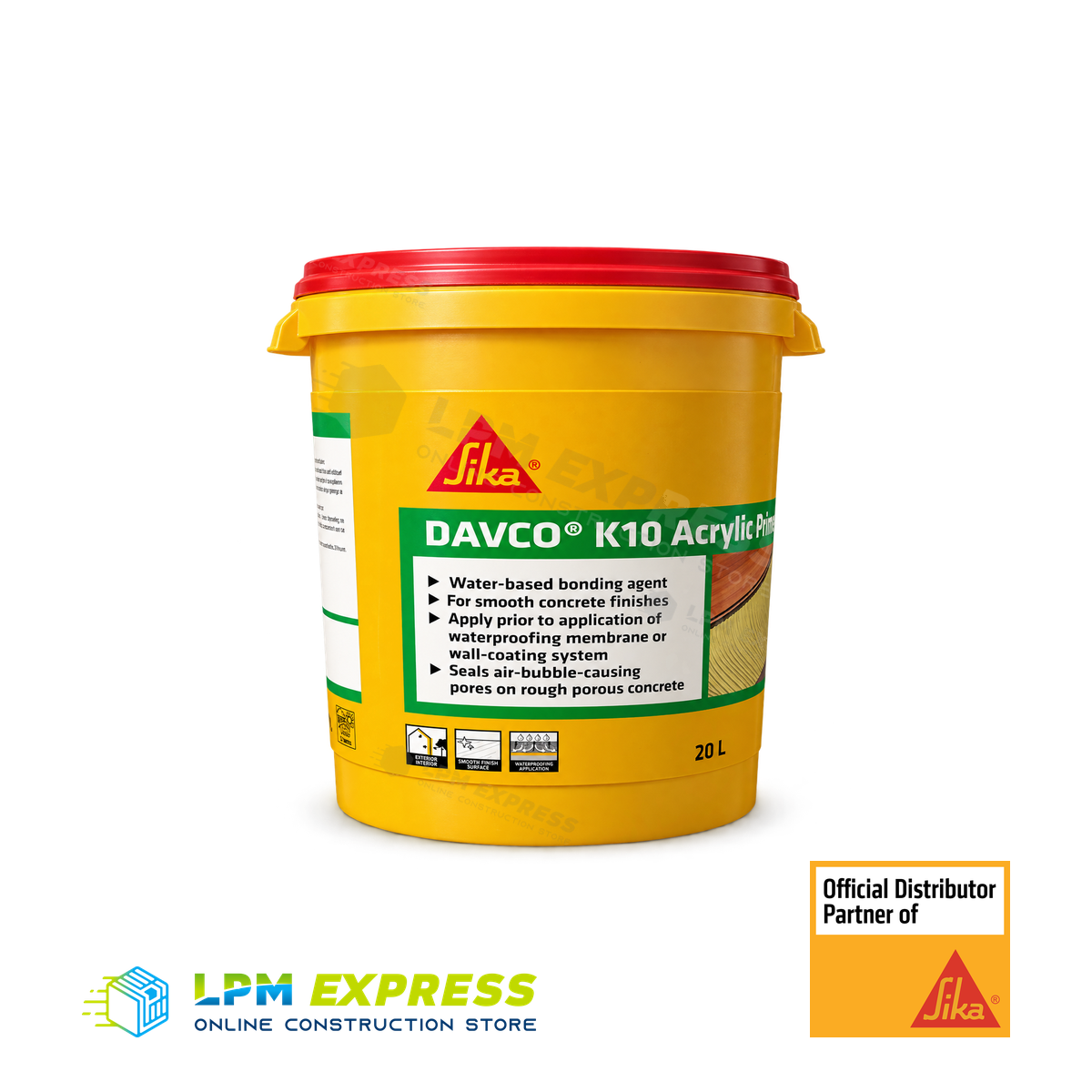 Sika Davco K10 Acrylic Primer 20L pail LPM Express