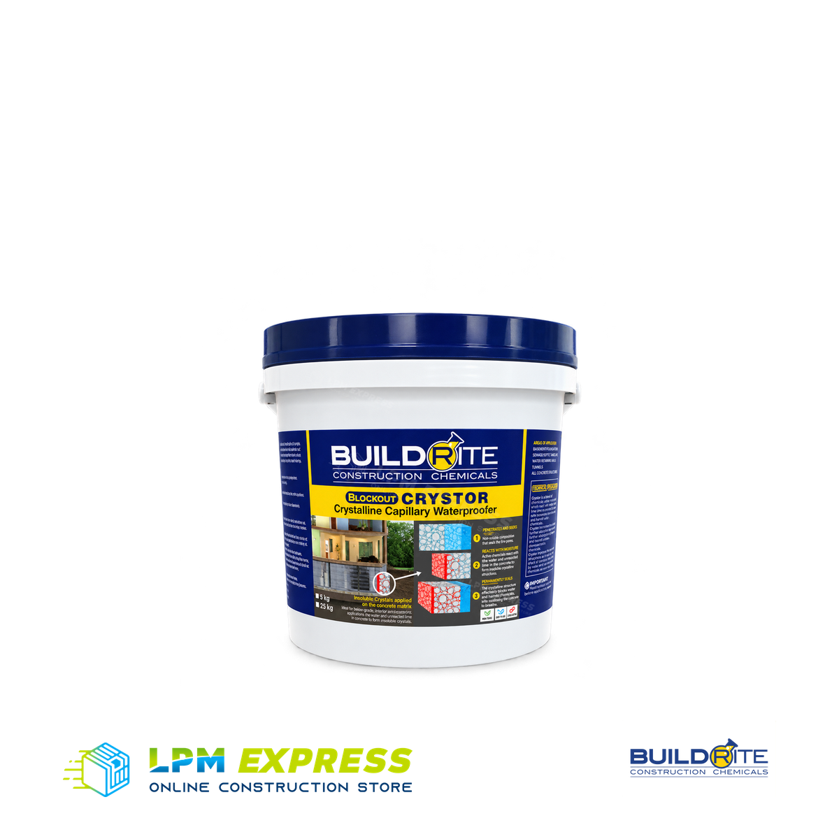 Buildrite Crystor waterproofing container