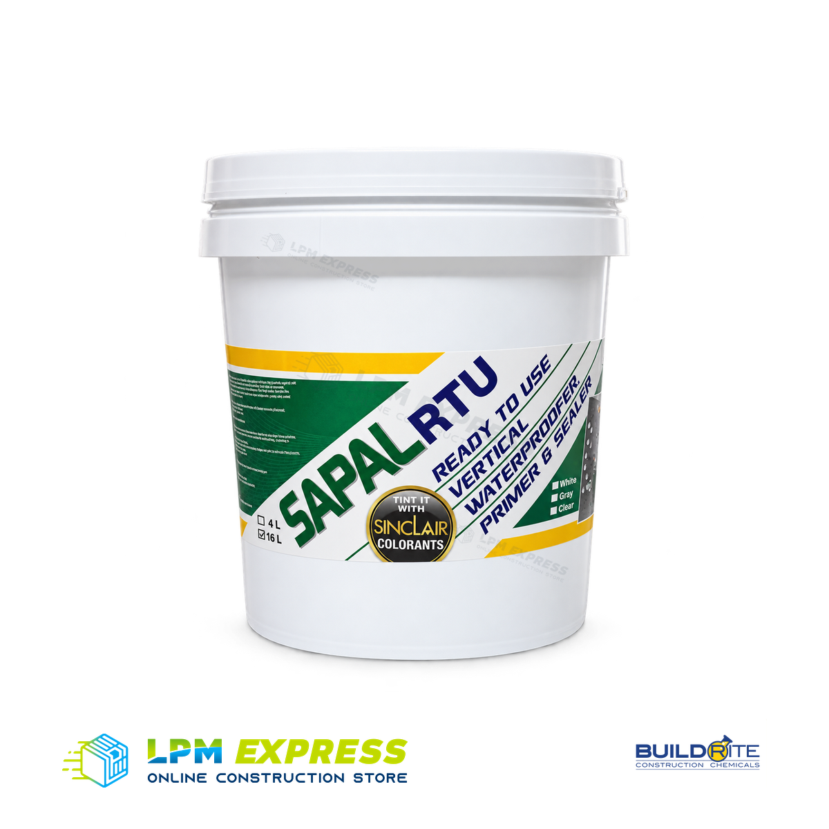 Buildrite Sapal RTU waterproof coating pail