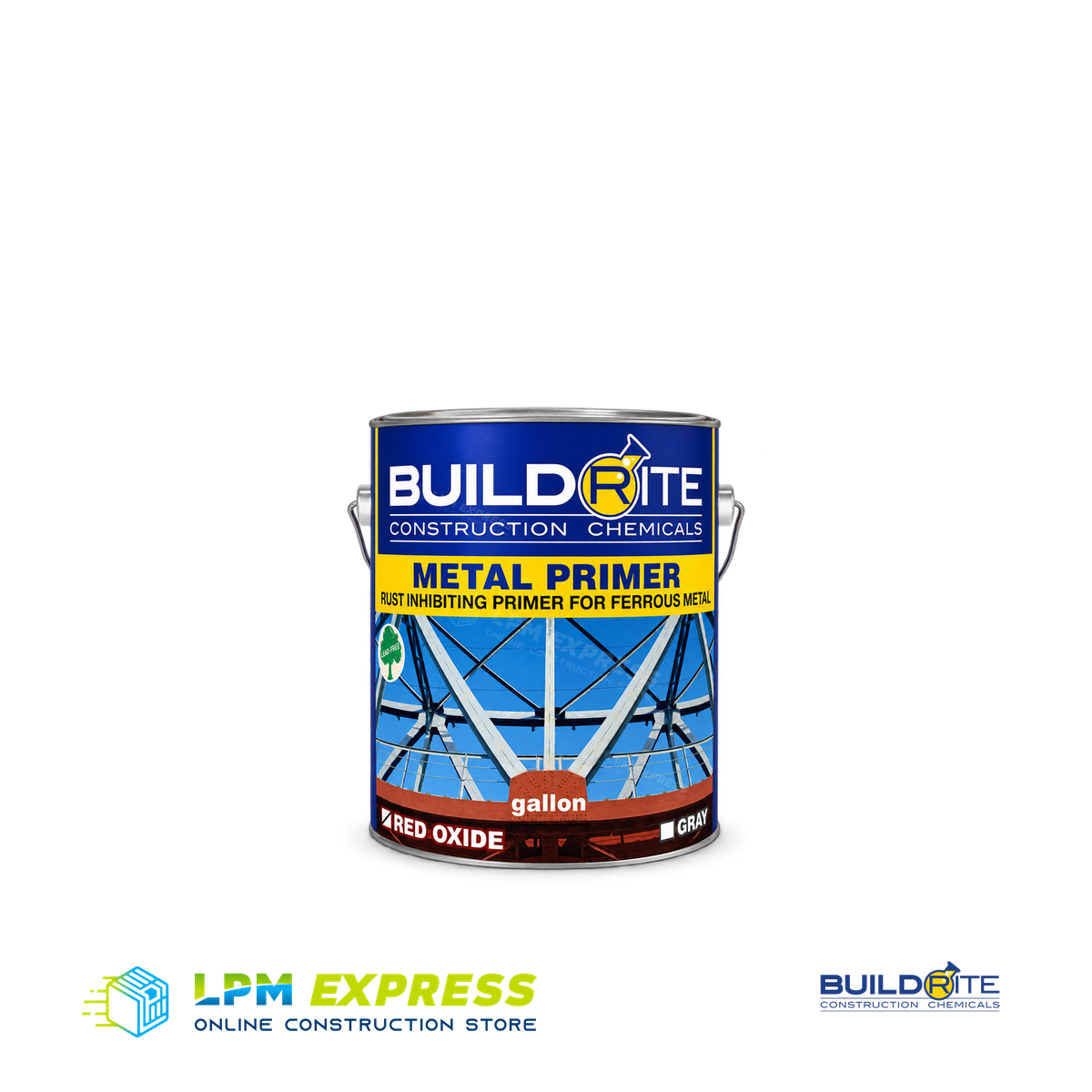 Buildrite Red Oxide Metal Primer 4L — 4L metal primer container