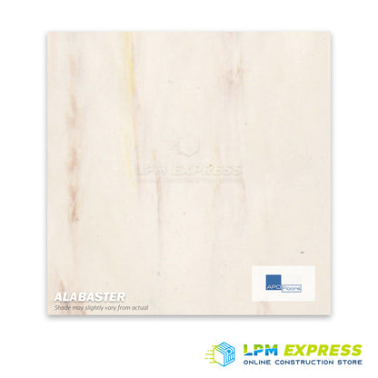 APO AVQT Vinyl Quartz Tiles — Alabaster design sample