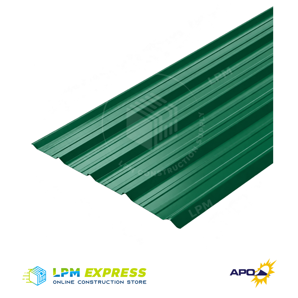 Green rib-profile metal sheet