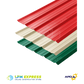 Coloured rib-profile metal cladding assortment