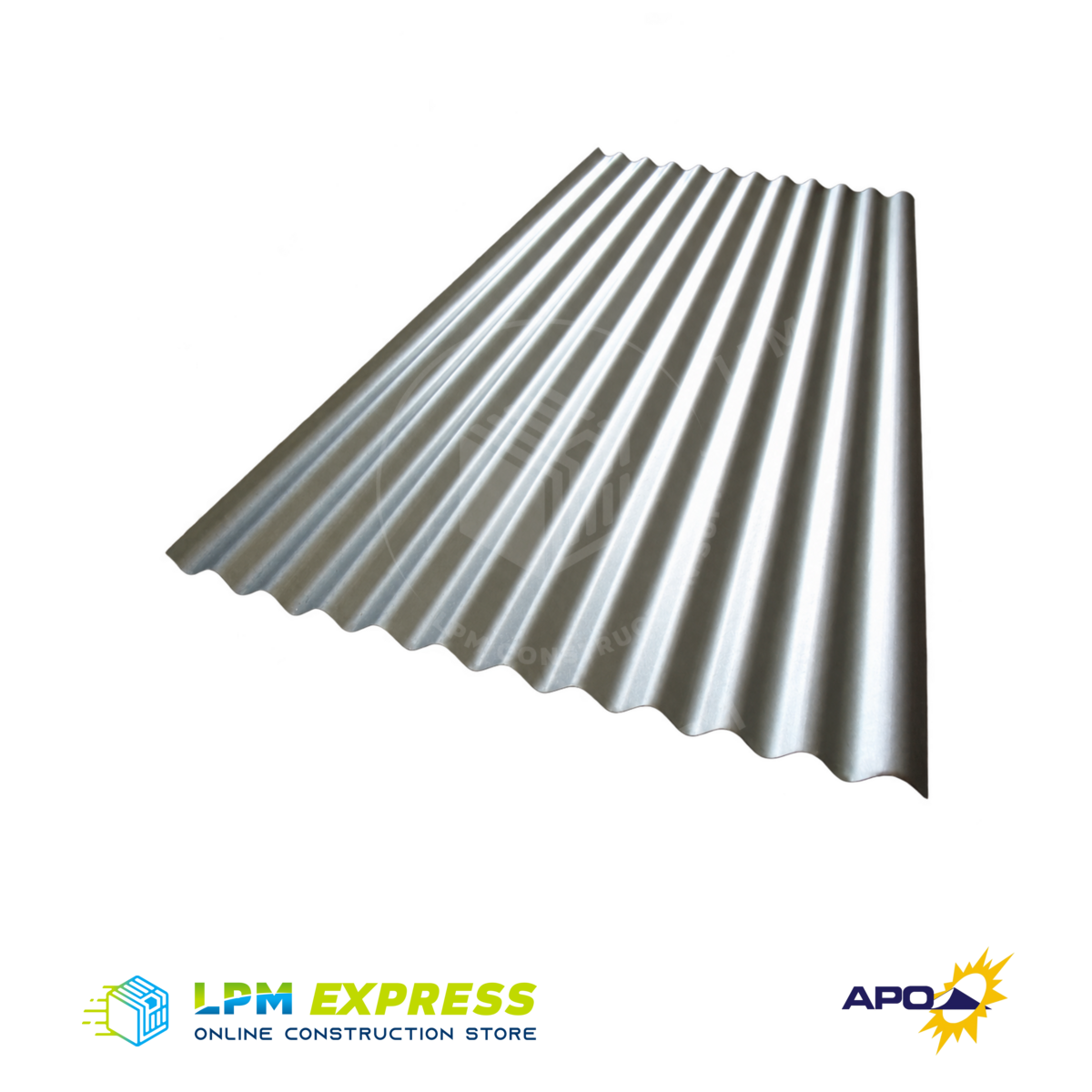 Corrugated metal sheet illustration