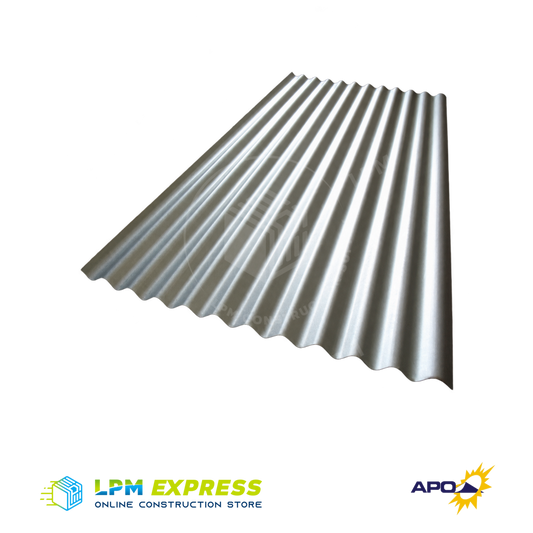 Corrugated metal sheet illustration