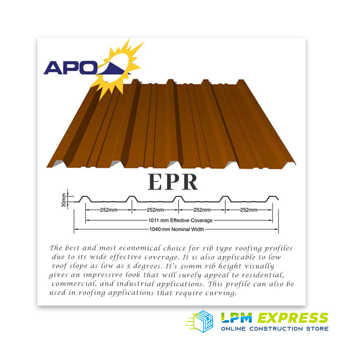 Apo EPR - Prepainted Ribtype Roofing