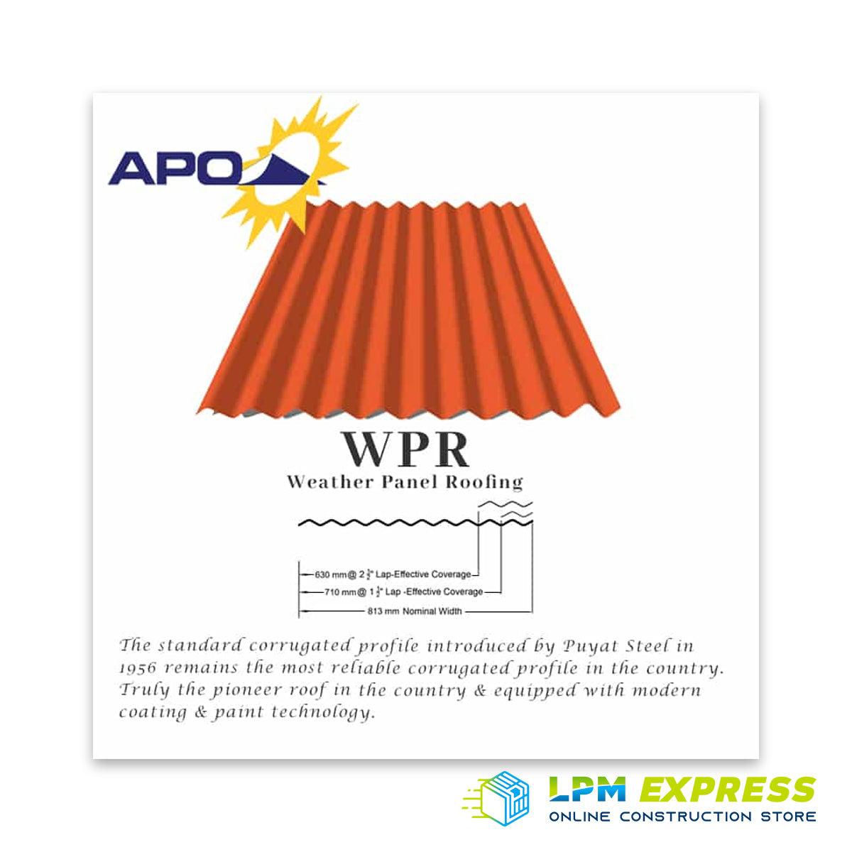 Apo WPR - Prepainted Corrugated Roofing