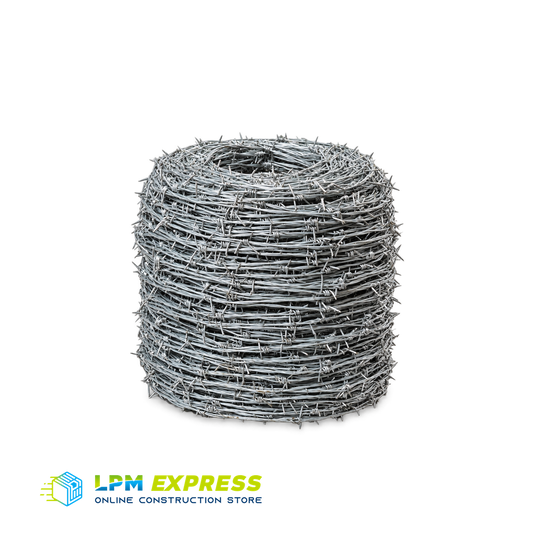 Galvanized barbed-wire coil