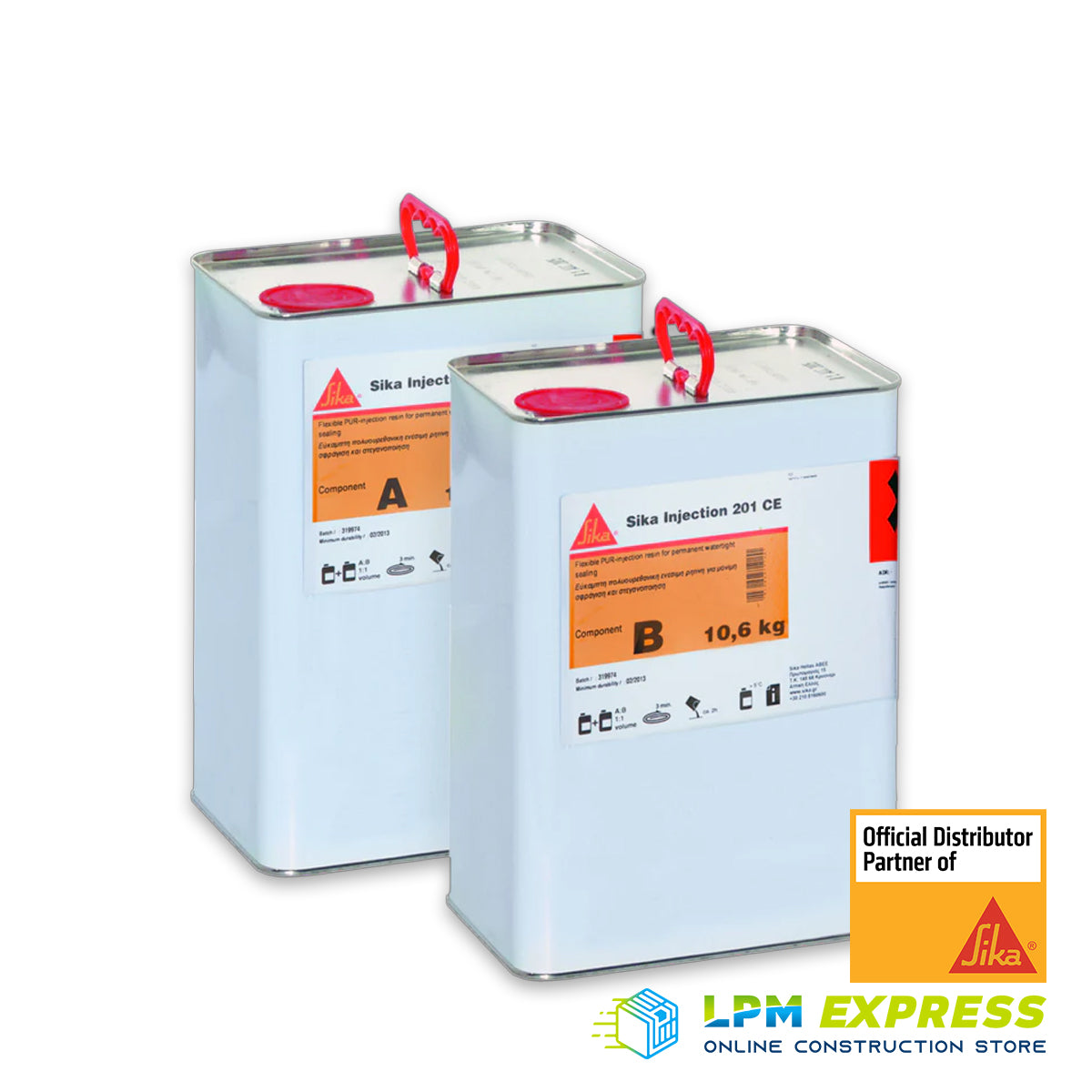 Sika Injection 201 CE Elastic PU Injection Resin for Crack Sealing