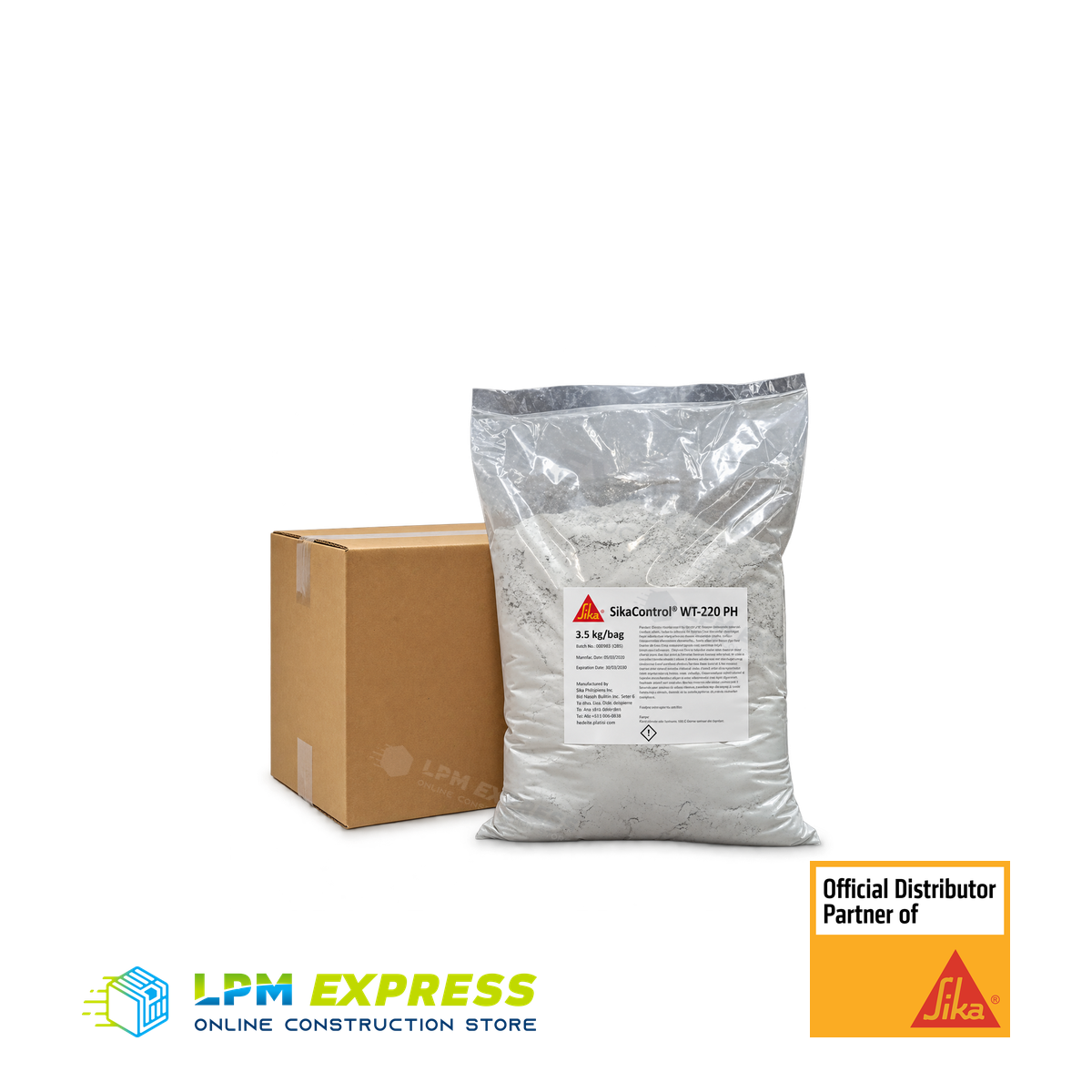 SikaControl WT-220 PH 3.5kg — WT-220 PH powder pack and box