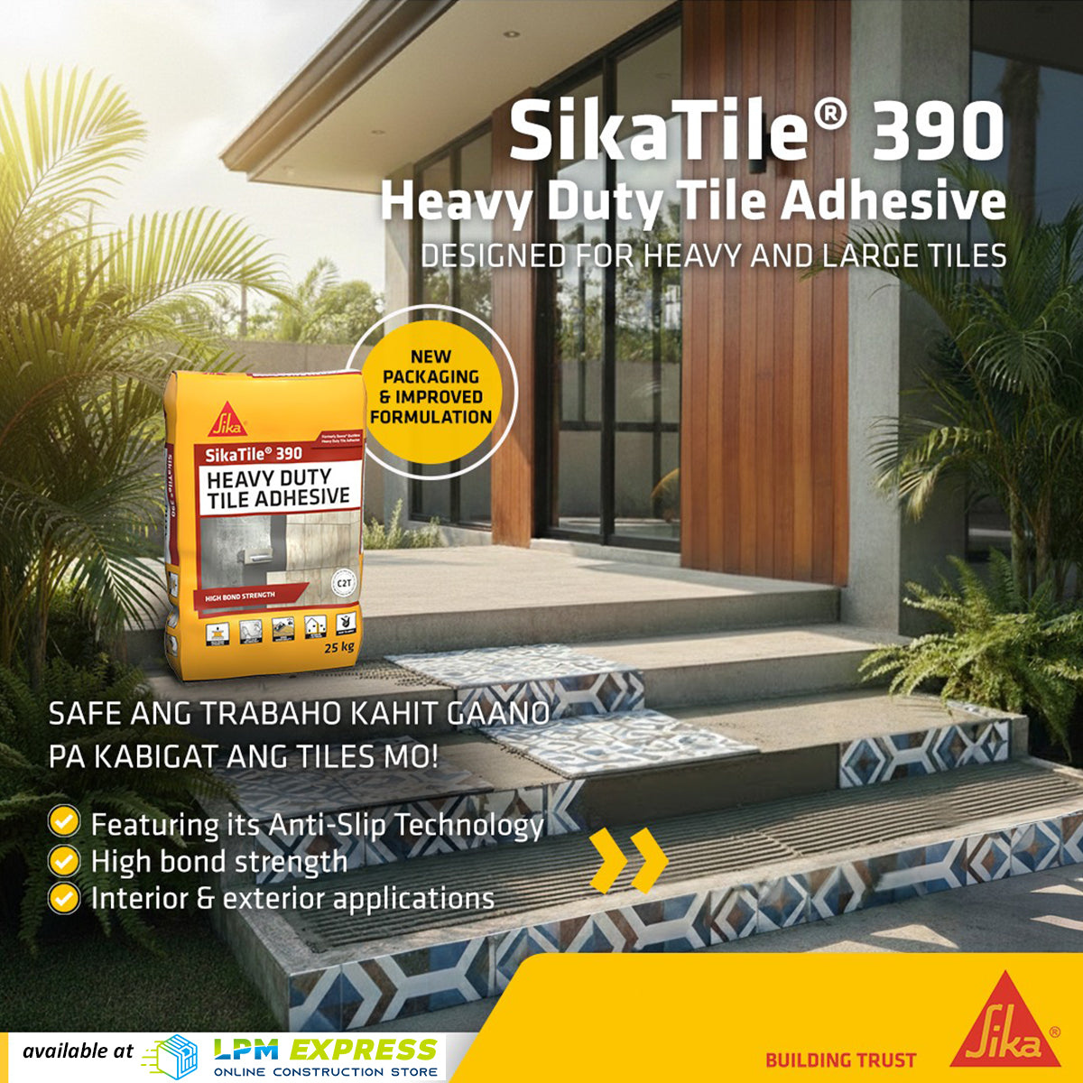 SikaTile 390 Heavy Duty Tile Adhesive 西卡