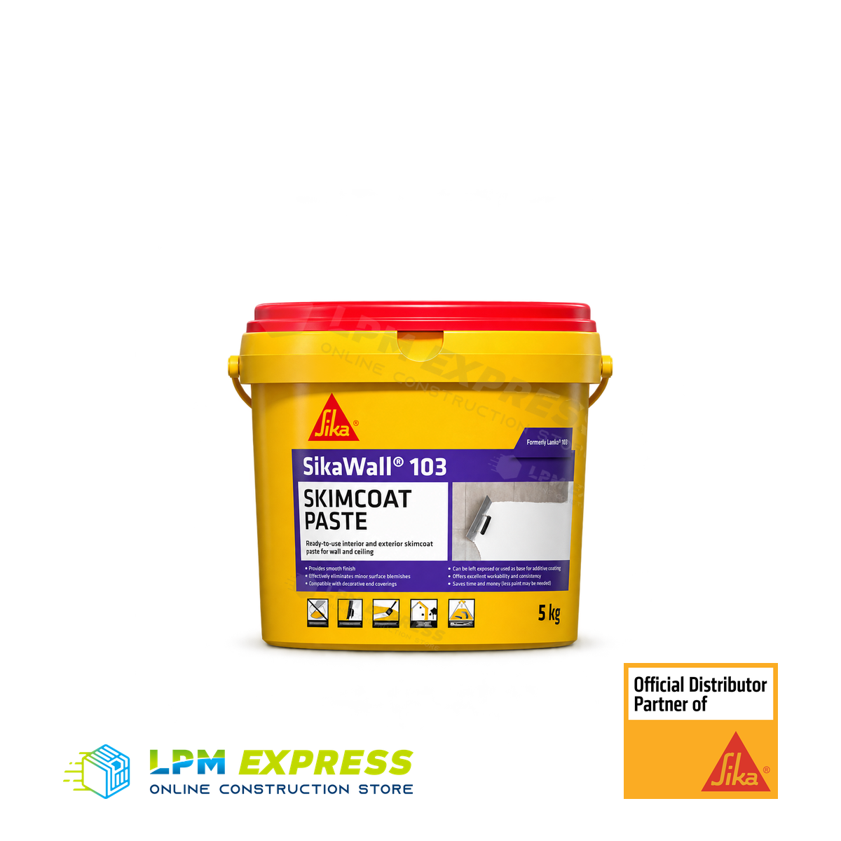 SikaWall 103 Ready-to-Use Skimcoat — legacy Lanko 103 pail