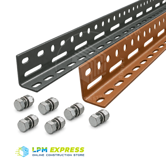 Slotted Angle Bars: 2-1/4 x 1-1/2 x 10ft
