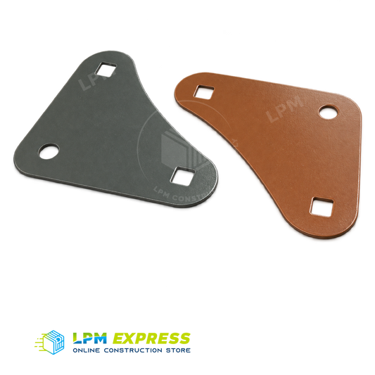 Corner Plate for Slotted Angle Racks — Brown and Gray corner plates