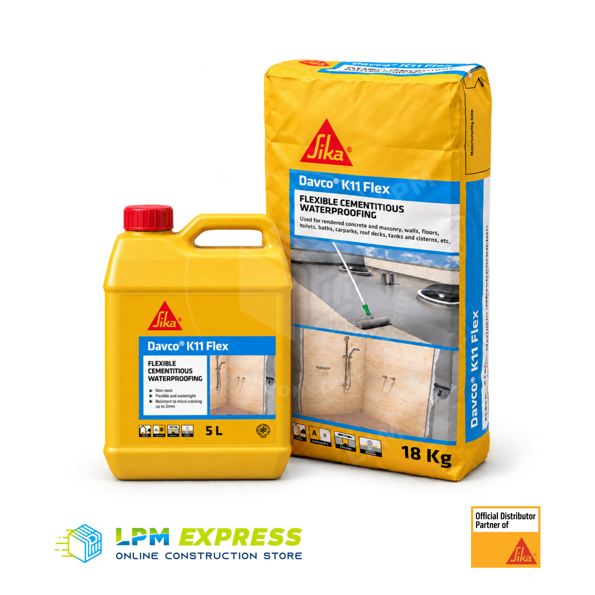 Davco K11 Flex PH Waterproofing — waterproofing set