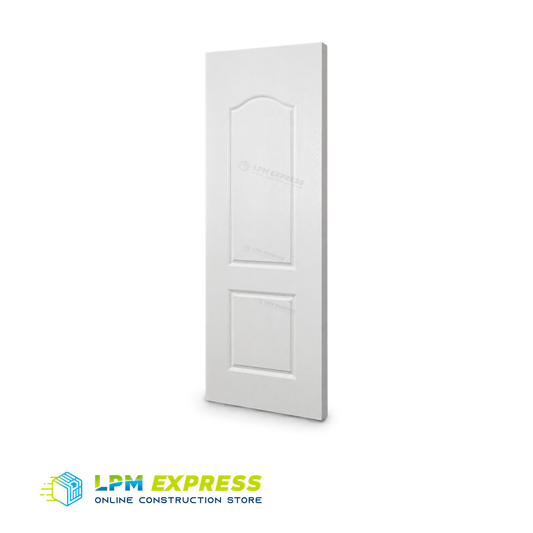 Primed HDF moulded door with curved upper panel design