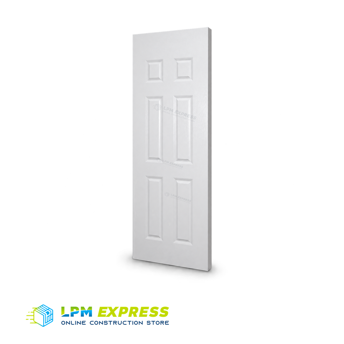 Primed HDF moulded door with rectangular panel design