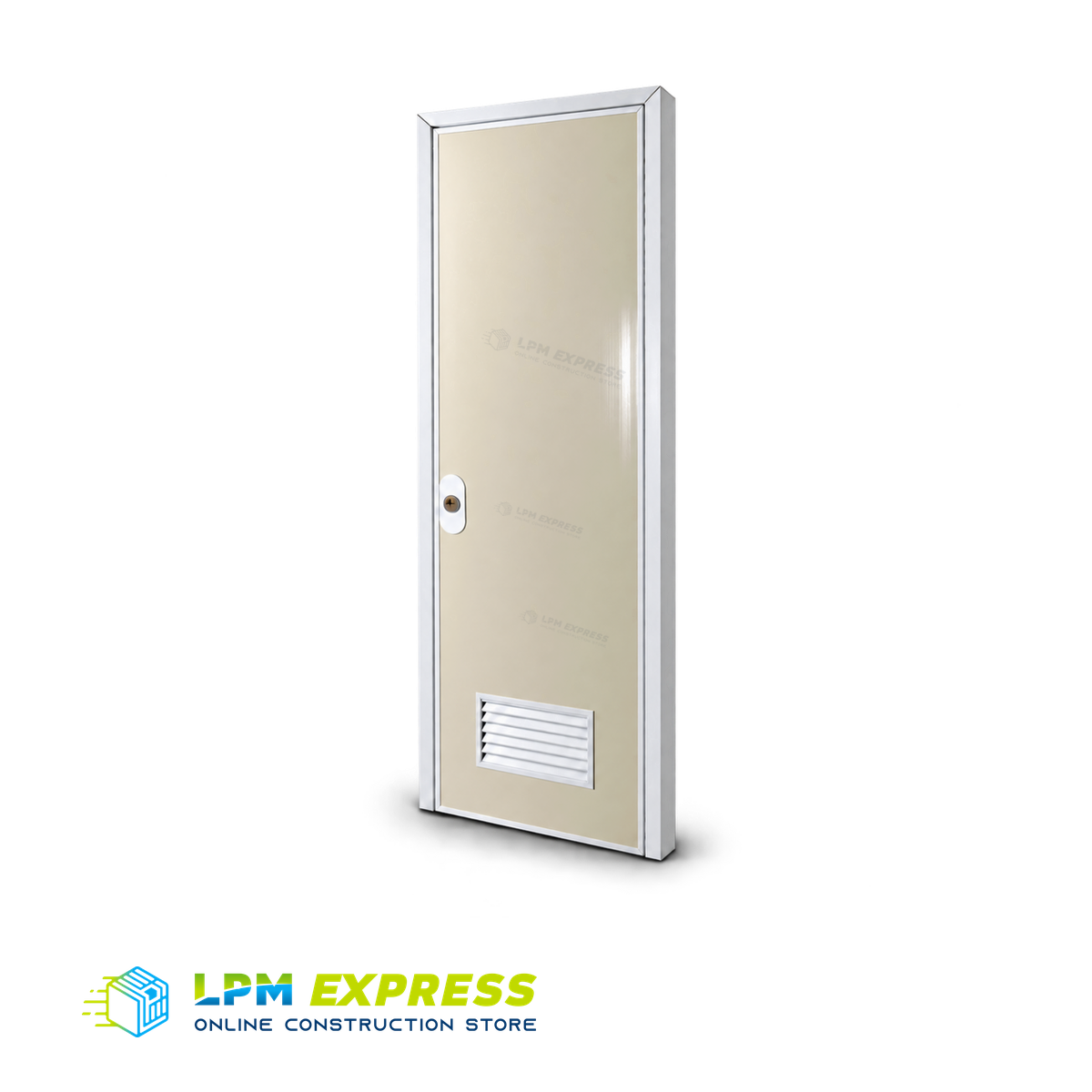 Upson PVC Door with Jamb – Beige Special Sizes — louvered beige door