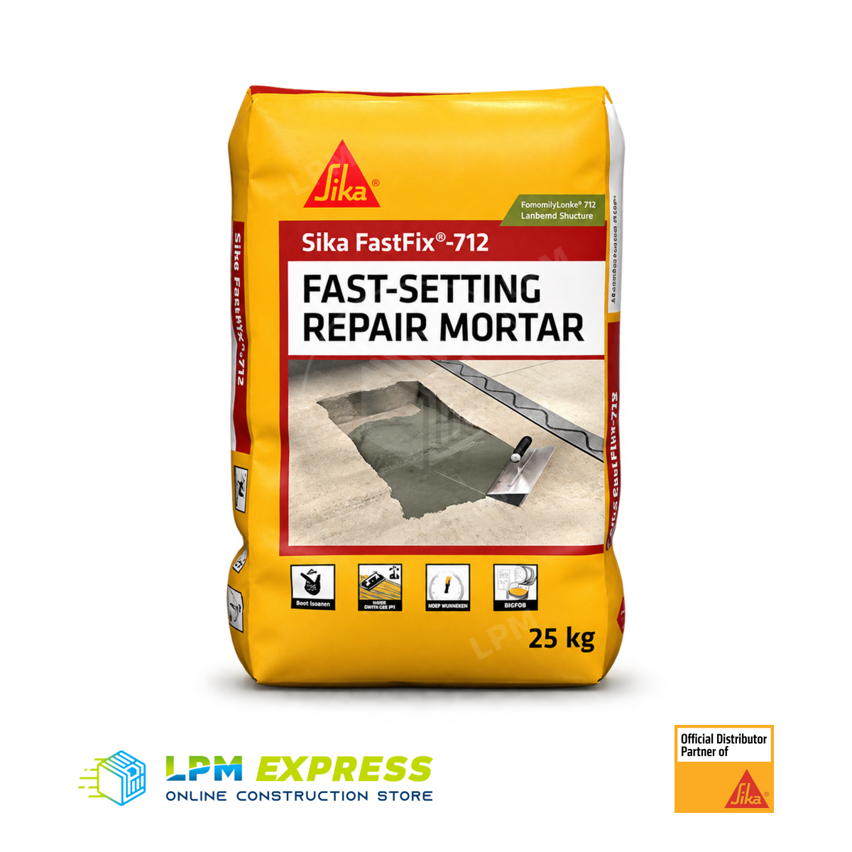 Sika FastFix 712 fast-setting repair mortar 25kg bag