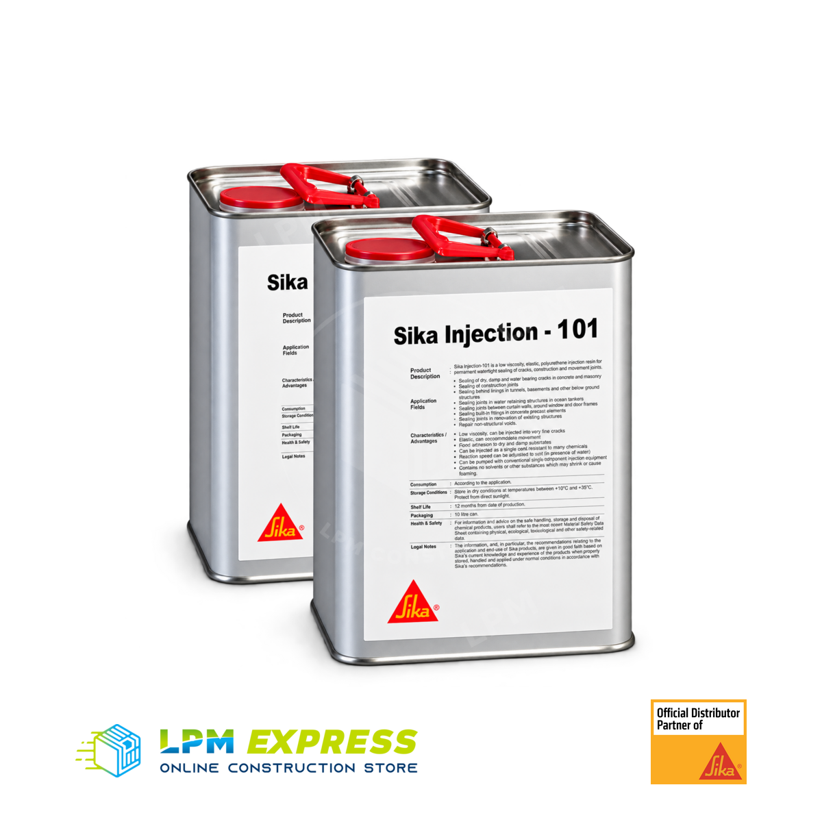Sika Injection-101 resin component containers