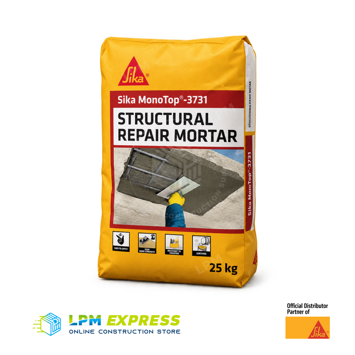 Sika MonoTop 3731 Repair Mortar — 25kg repair mortar bag