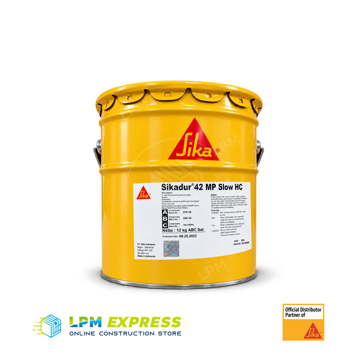 Sikadur 42 MP Slow Epoxy Grout 12kg — 12kg epoxy grout packaging