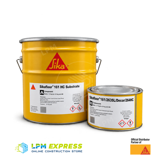 Sikafloor-161 HC resin and hardener containers