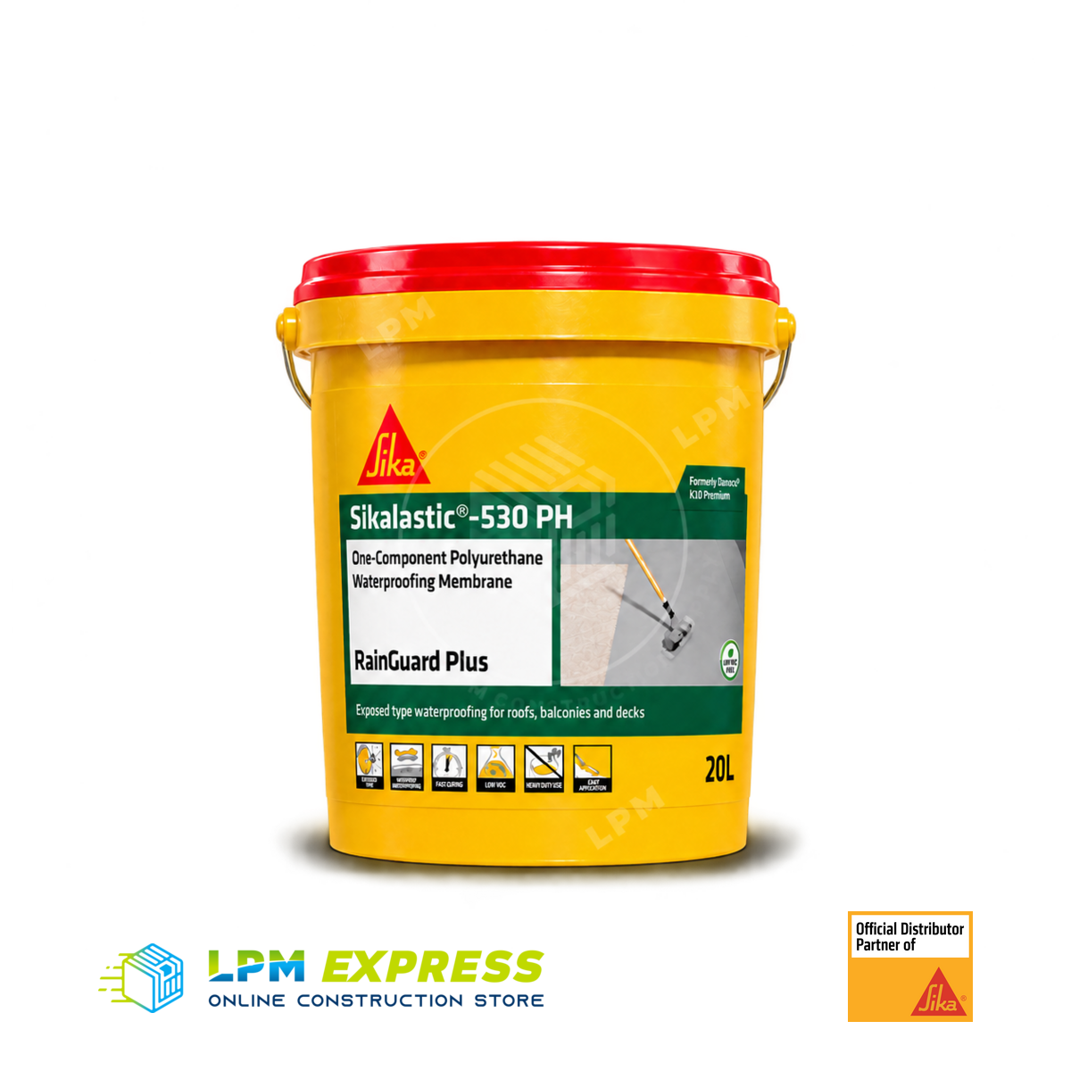 Sikalastic 530 waterproofing membrane in a large pail