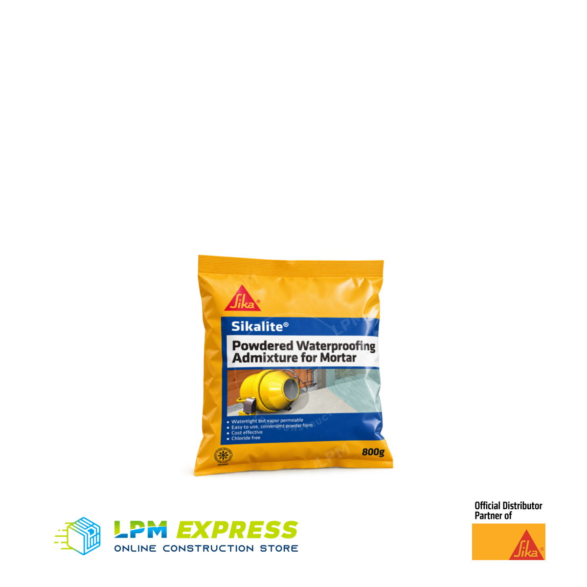 Sikalite powdered admixture pack