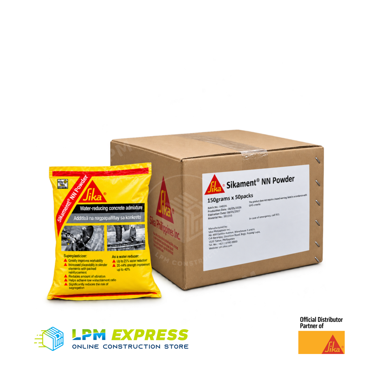 Sikament NN Powder 150g — carton of powder packs