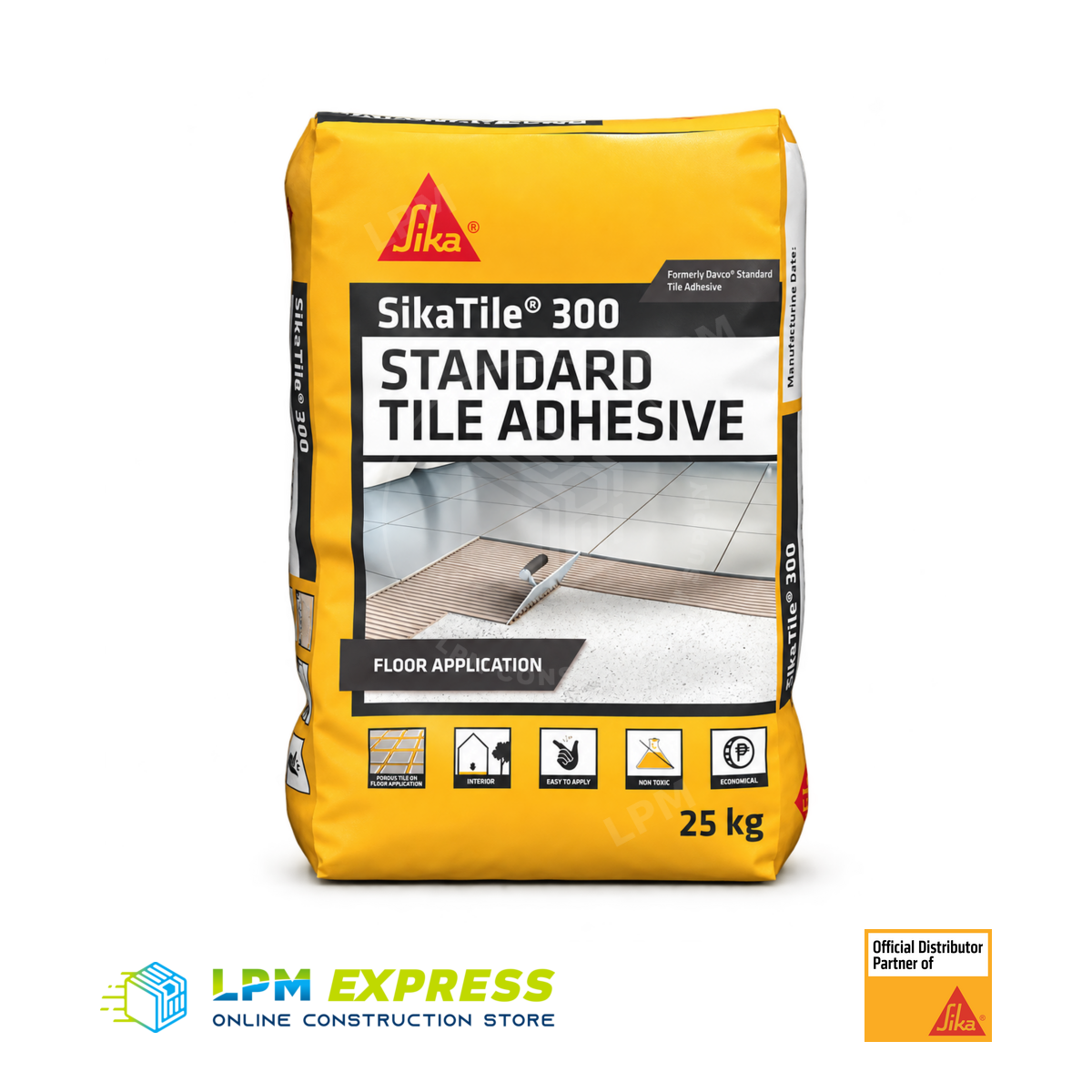 SikaTile 300 Standard Tile Adhesive — 25kg adhesive bag