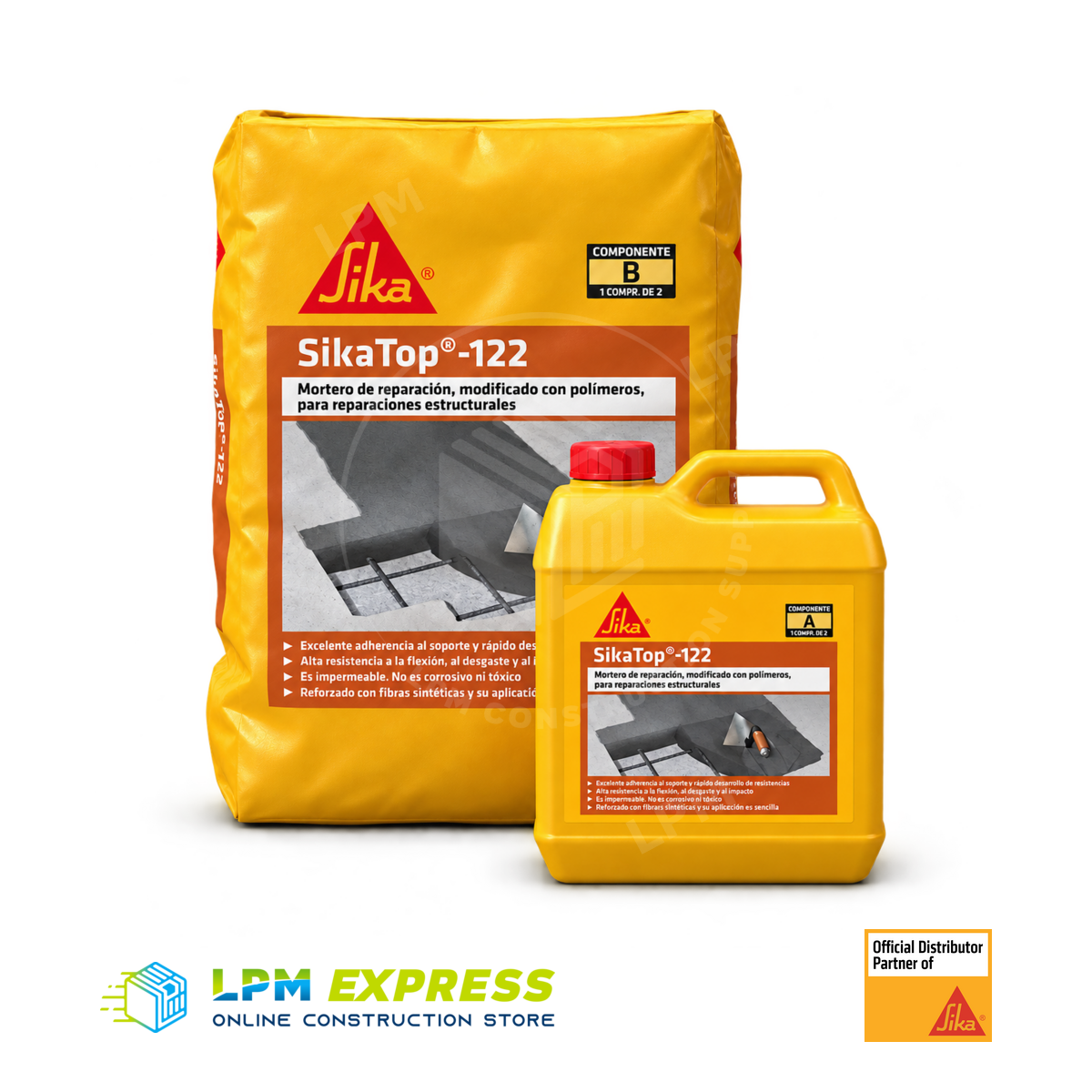 SikaTop 122 Concrete Repair Mortar — SikaTop 122 powder and liquid set