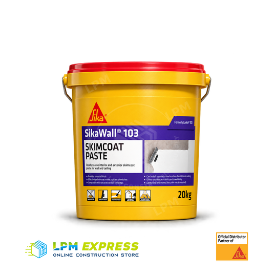 SikaWall 103 Ready-to-Use Skimcoat — 20kg skimcoat pail