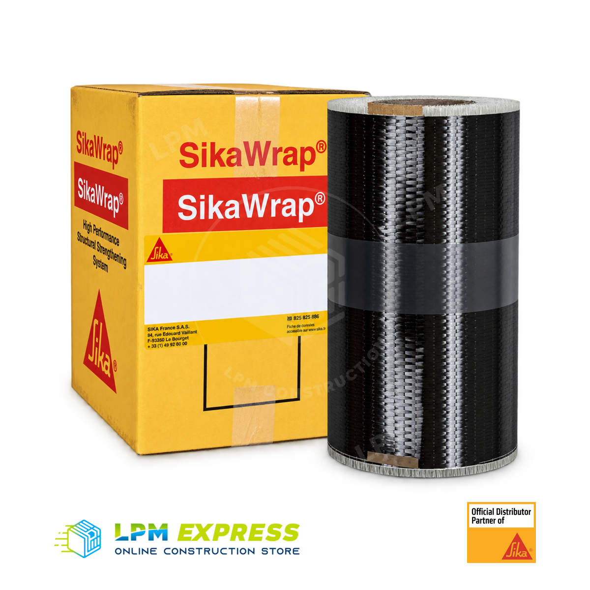 SikaWrap fabric rolls and packaging